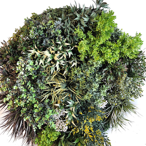 Bar Decoration Fireproof And UV Artificial Green Wall 