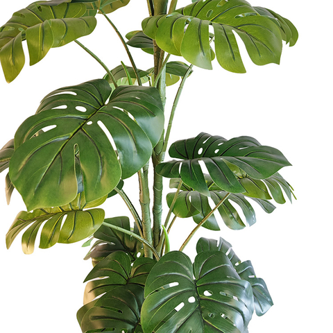 Indoor Building Decoration Artificial Monstera Tree