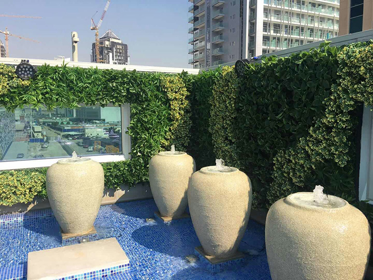 Dubai Hotel Decoration Artificial Green Wall