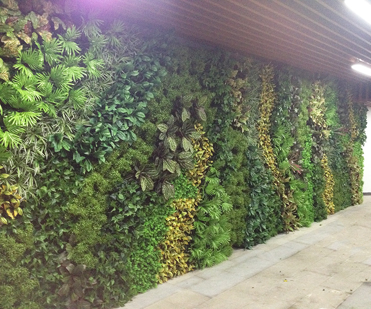 Malaysia Indoor Hotel Decoration Artificial Green Wall 