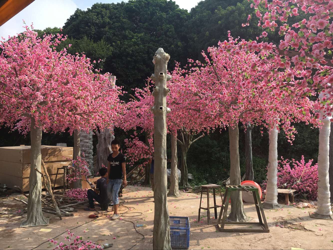 Mall Decoration Outdoor Artificial Peach Tree 