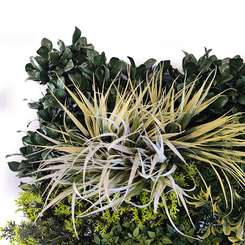 UK Office Decoration Fireproof And UV Artificial Green Wall 