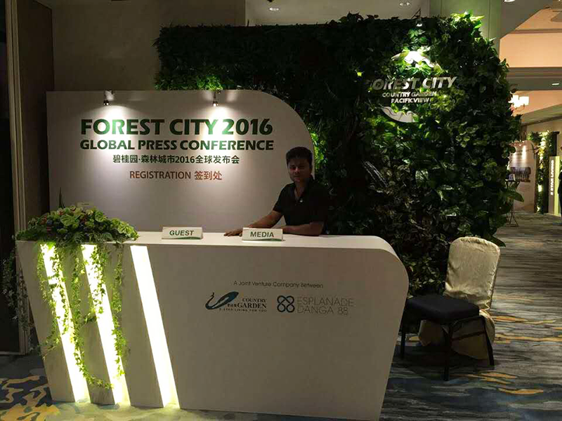 Country Garden Singapore Global Conference artificial green wall 