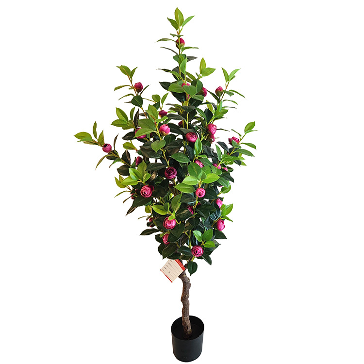 Gardon Decoration Indoor Artificial Camellia Tree