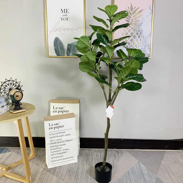 Amazon Hot Sale Home Decoration Faux Ficus Lyrata Plant tree