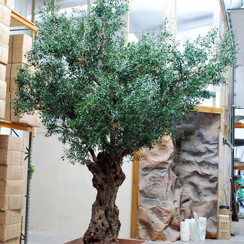 Landscape decoration Fiberglass Trunk Artificial Olive Tree