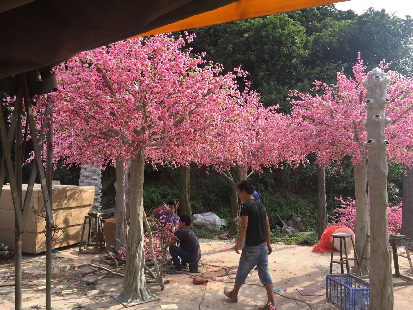 Mall Decoration Outdoor Artificial Peach Tree 