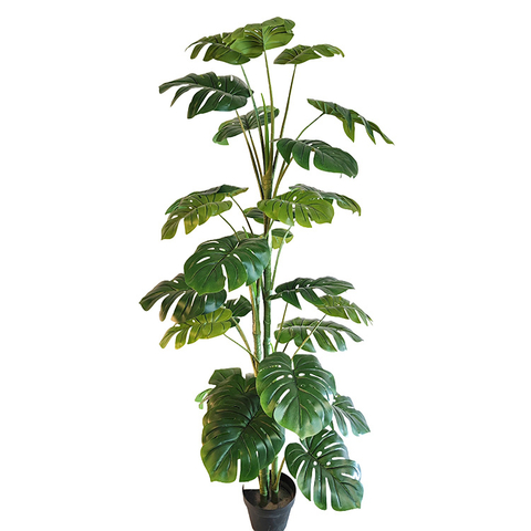 Indoor Building Decoration Artificial Monstera Tree