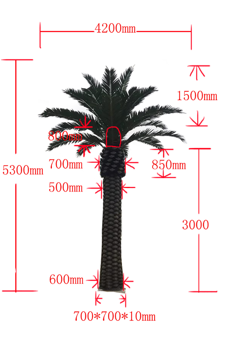 Water Park Decoration Outdoor Artificial Data Palm Tree
