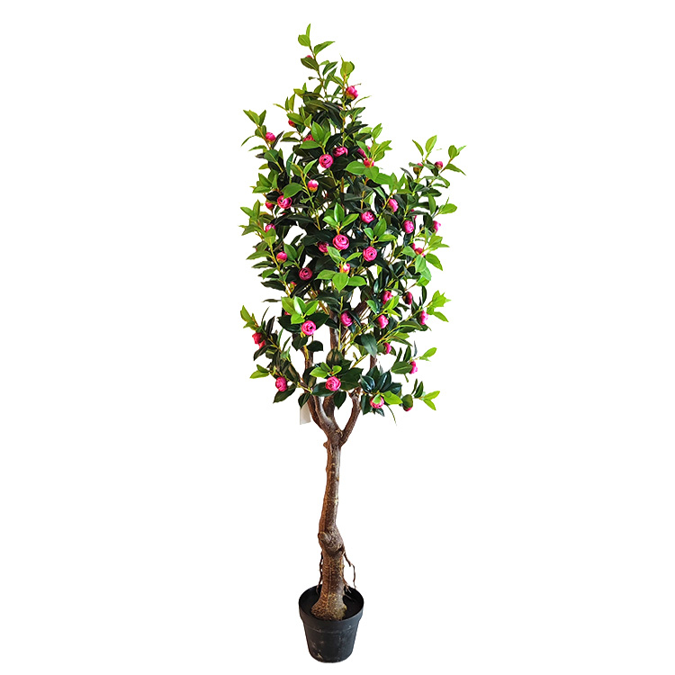 Mall Decoration Indoor Artificial Camellia Tree
