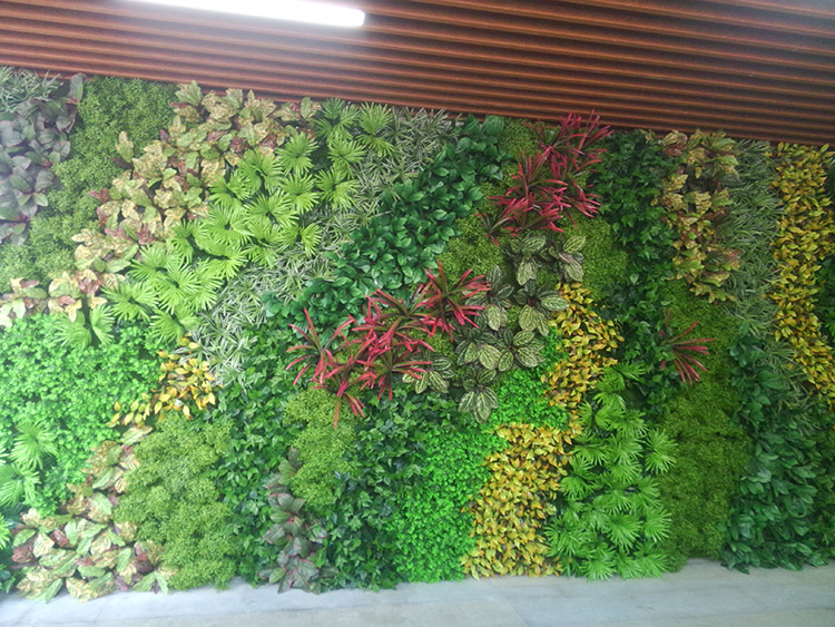 Malaysia Indoor Hotel Decoration Artificial Green Wall 
