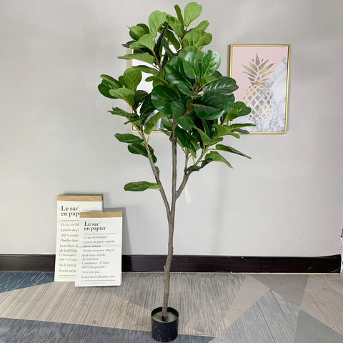 Singapore Building decoration Artificial Fiddle Leaf Fig Tree