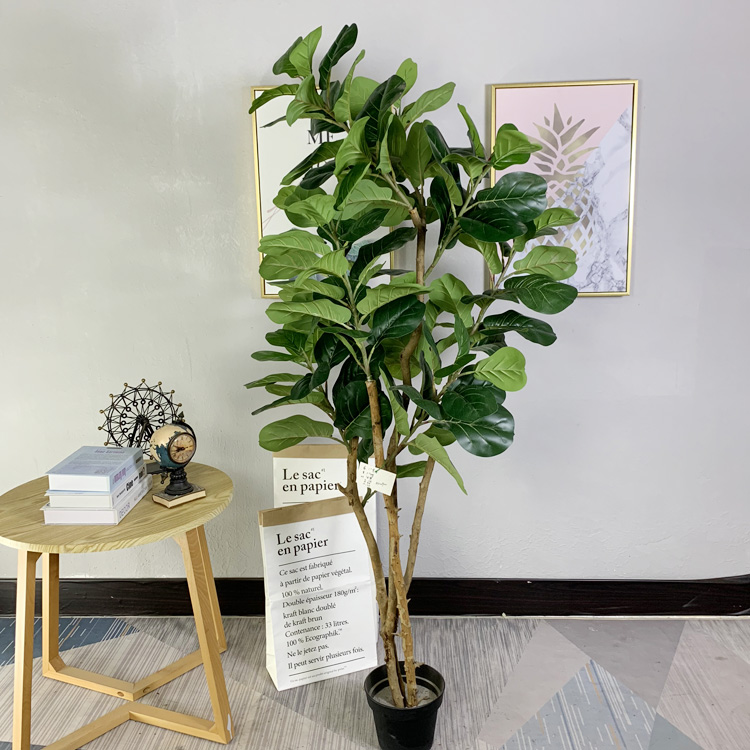 Cananda Indoor Hotel Decoration Artificial Fiddle Leaf Fig Tree 