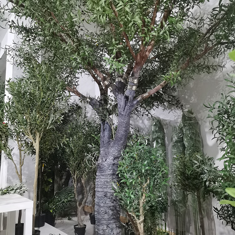Landscape decoration Fiberglass Trunk Artificial Olive Tree