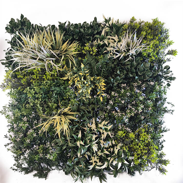 UK Office Decoration Fireproof And UV Artificial Green Wall 