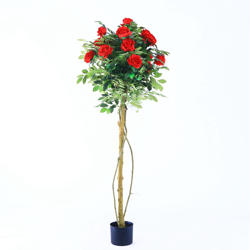 Hotel Decoration Indoor Artificial Rose Tree