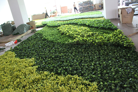 Kuwait Office Decoration Indoor Artificial Green Wall