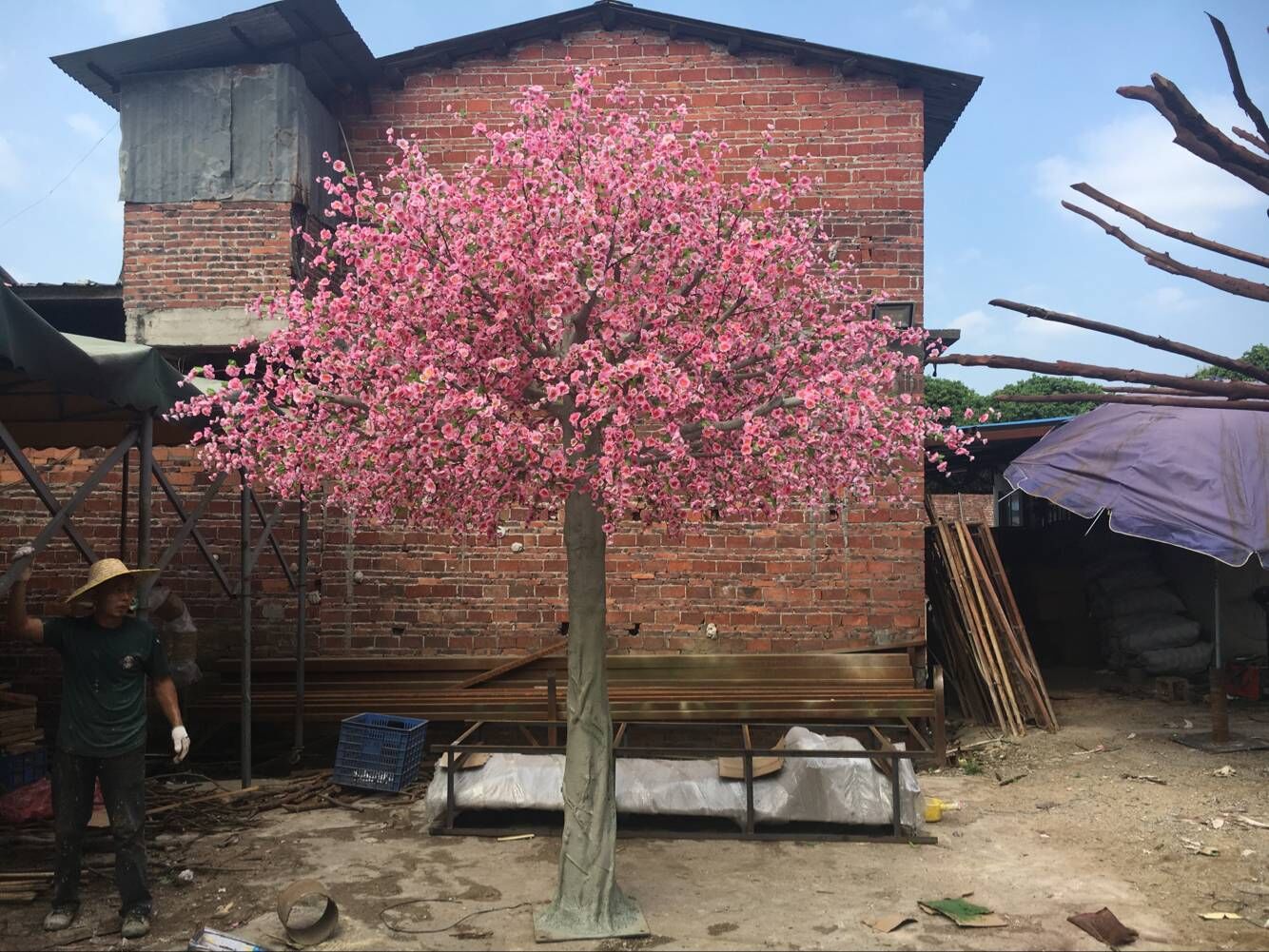 Mall Decoration Outdoor Artificial Peach Tree 