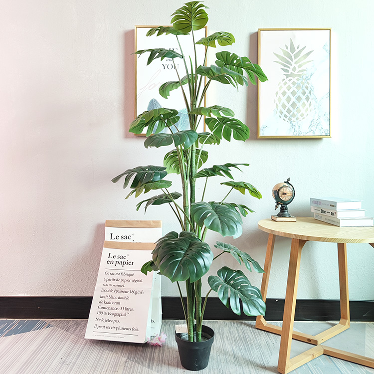 Indoor Building Decoration Artificial Monstera Tree