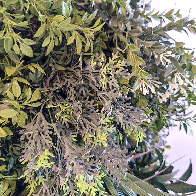 Office Decoration Fireproof And UV Artificial Green Wall 