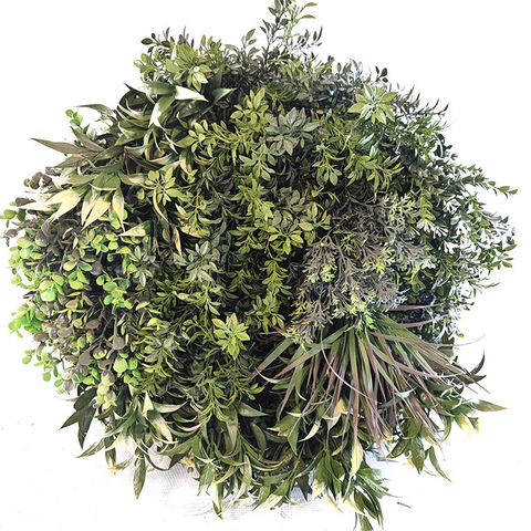 Office Decoration Fireproof And UV Artificial Green Wall 