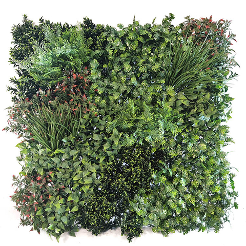 Real Estate Decoration Fireproof And UV Artificial Green Wall 