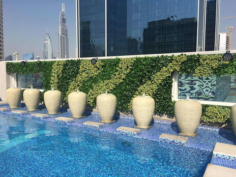 Dubai Hotel Decoration Artificial Green Wall