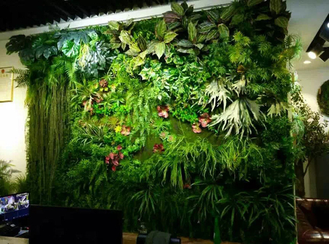 Kuwait Office Decoration Indoor Artificial Green Wall