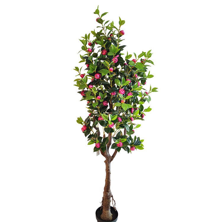 Mall Decoration Indoor Artificial Camellia Tree