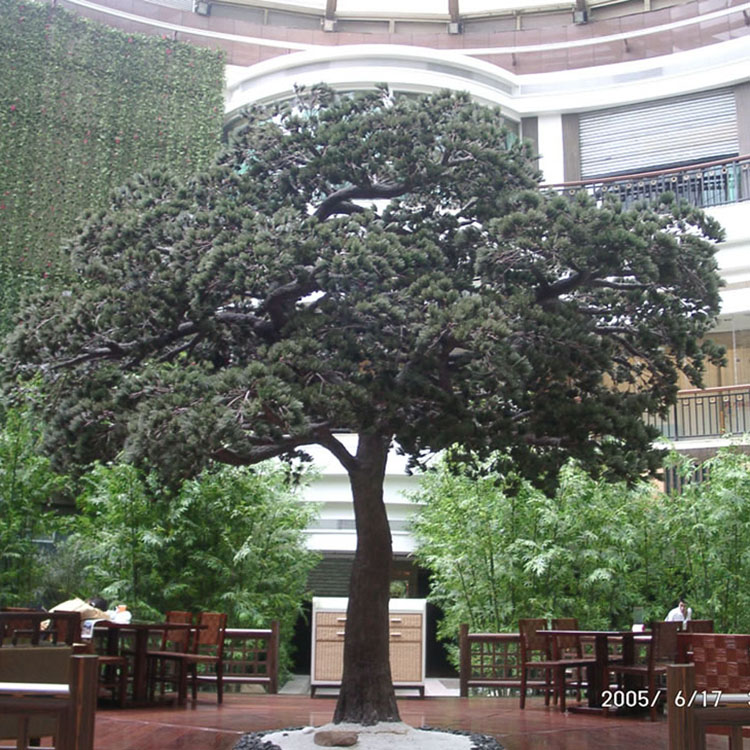 Park Decoration Fiberglass Trunk Artificial Pine Tree