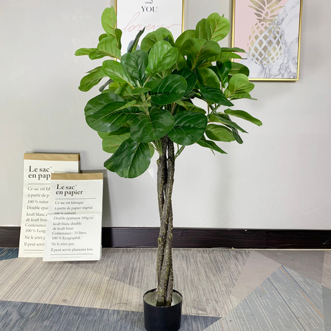 Amazon Hot Sale Home Decoration Faux Ficus Lyrata Plant tree